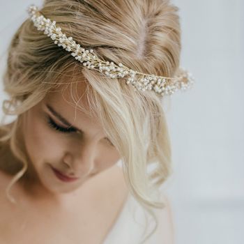 Gold Or Silver Baby's Breath Gypsophila Hair Vine, 2 of 8