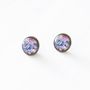 Violet Flower Earrings, thumbnail 4 of 9