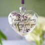 Floral Glass Bauble Keepsake For Mum, thumbnail 1 of 9