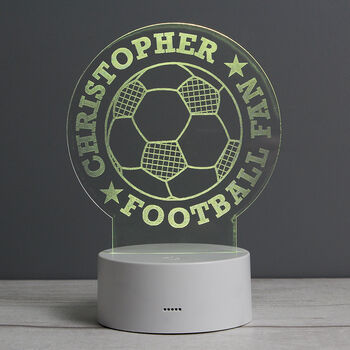Personalised Colour Changing Football Night Light, 7 of 7