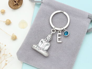 Personalisable Buddha Keyring Spiritual Gift, Good Luck Token, Yoga Accessory, 4 of 9