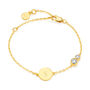 Mother And Daughter 18ct Gold Plated White Topaz Bracelet – Personalised Gemstone Keepsake, thumbnail 2 of 4