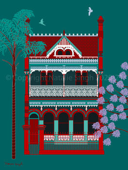 Australian Victorian Terraced House Art Print, 2 of 4