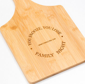 Personalised Bamboo Paddle Cheese Board, 5 of 6