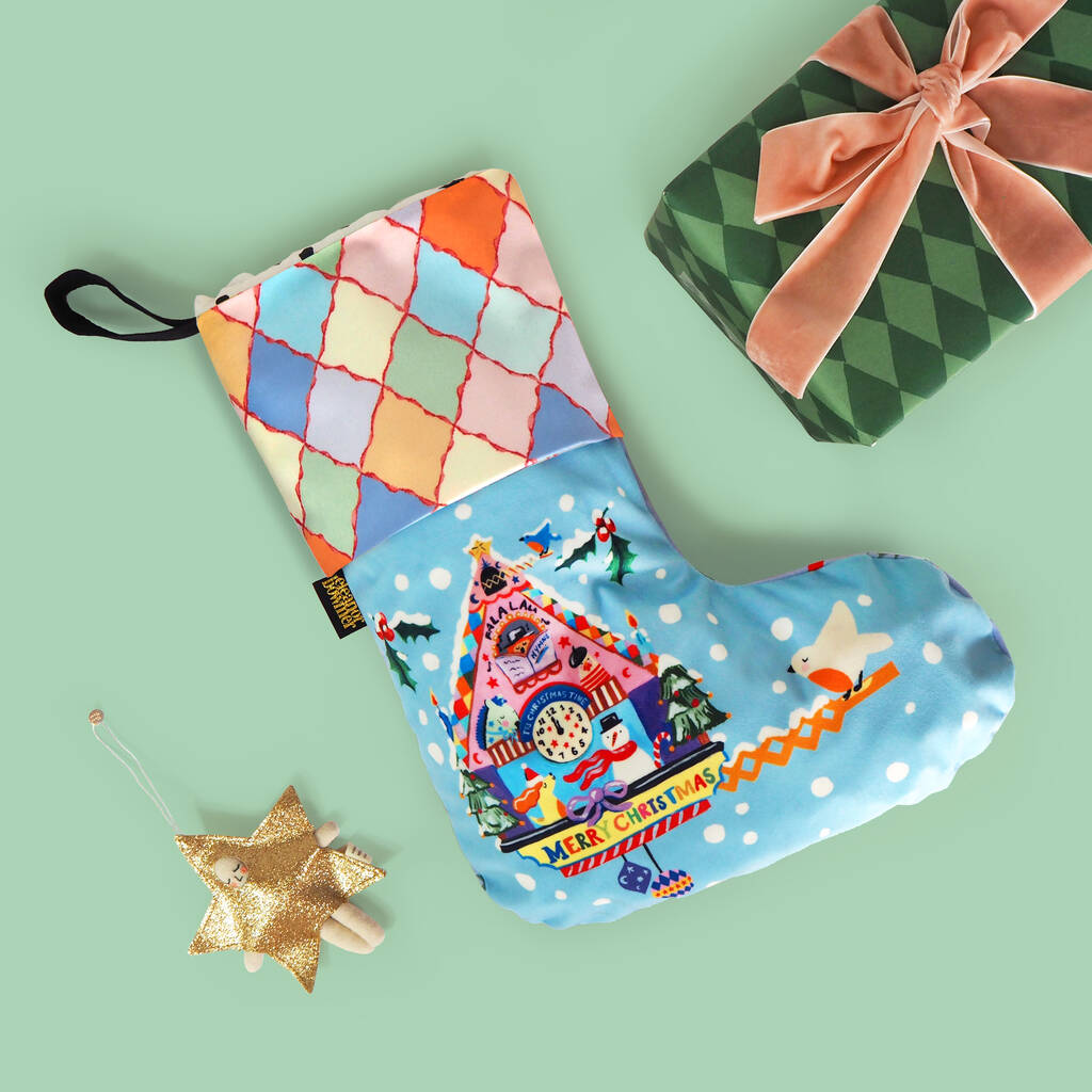 Christmas Cuckoo Clock Stocking Non Personalised By Eleanor Bowmer