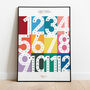 Times Table Skip Counting A3 Print Bright, thumbnail 1 of 3