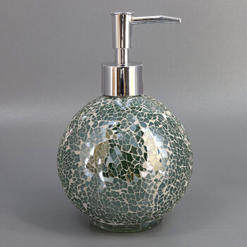 G Decor Three Piece Corfu Mosaic Emerald Bathroom Set, 2 of 4