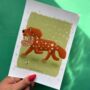 Illustrated Dog With Daisies Print, Dog Owner Gift, thumbnail 1 of 2