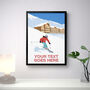 Personalised Female Skier Art Print, thumbnail 2 of 7