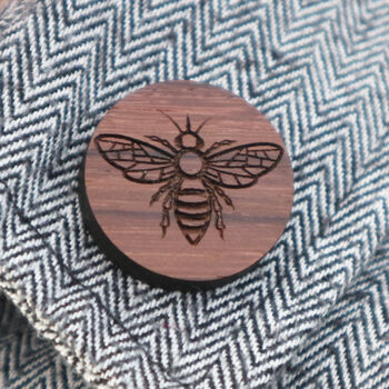 Manchester Bee Lapel Brooch, 3 of 4