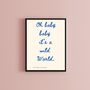 A4 Song Lyrics Print, Cat Stevens, Oh Baby Baby It's A Wild World, thumbnail 4 of 5