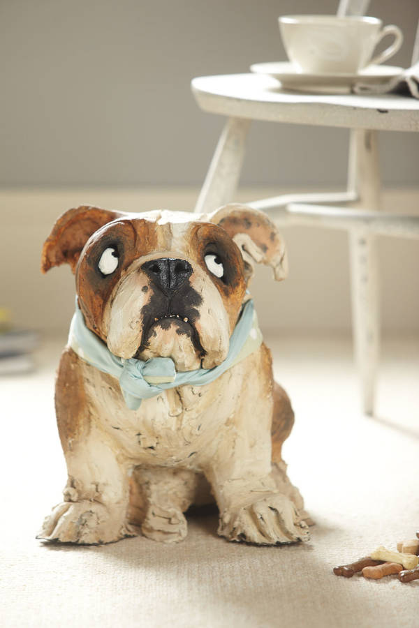 Image of Bespoke Pet Dog Sculpture By Olivia Brown Bulldog