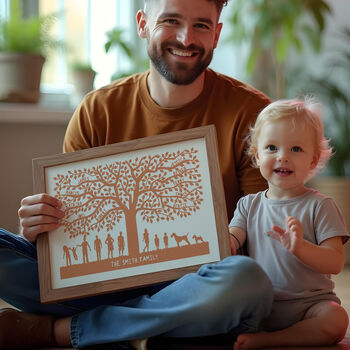 Personalised Family Tree Silhouette Print, 2 of 10