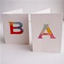 Handmade Watercolour Any Letter Initial Birthday Card, thumbnail 1 of 10