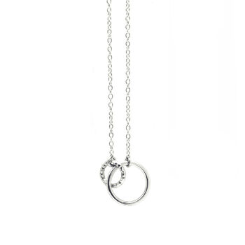 Sterling Silver Eternity Circle Necklace, 2 of 11
