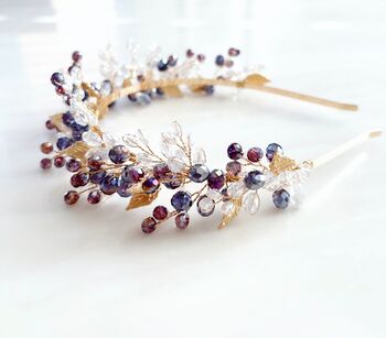 Mauve Fascinator Headband, 2 of 3