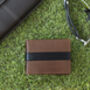 Personalised Brown English Leather Card Holder Wallet, thumbnail 9 of 10