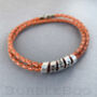 Personalised Secret Message Red Leather Bracelet, thumbnail 4 of 4