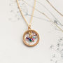 Family Birthstone Halo Necklace, thumbnail 5 of 10