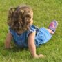 Dotty Fish Butterfly Soft Leather Baby Shoes With Barefoot Soles, thumbnail 3 of 11