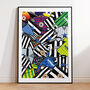 Newcastle United Football Shirt Mash Up Print, thumbnail 1 of 3