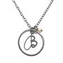 Initial Italic Alphabet Hooped Personalised Necklace, thumbnail 4 of 10