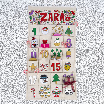 Personalised Hand Painted Christmas Advent Calendar, 11 of 11