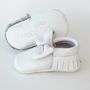 'Snow White' Baby And Toddler Bow Moccasins, thumbnail 1 of 3