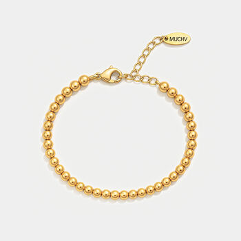 Women's Ball Chain Bracelet In 18k Gold, 3 of 7