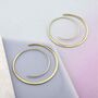 Gold Plated Silver Spiral Hoop Earrings, thumbnail 2 of 6