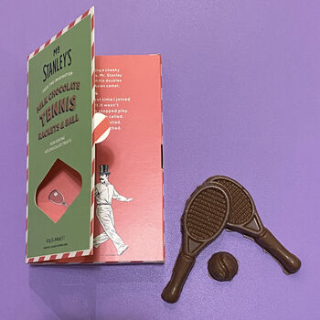 Mr Stanleys Chocolate Tennis Raquets And Ball, 2 of 4