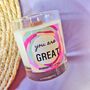 Personalised Message Vegan Candle With Wooden Wick, thumbnail 1 of 2
