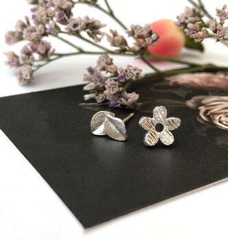 Sterling Silver Flower And Leaf Teacher Earrings, 10 of 10