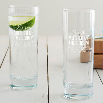 Personalised Mother Of The Groom Wedding Glass, 5 of 8