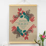 Personalised 4th Anniversary Linen Print, thumbnail 3 of 4