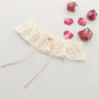 Nude Lace Garter With Champagne Bow, thumbnail 1 of 8
