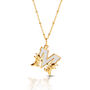 Gold Plated M Initial Necklace With Mother Of Pearl, thumbnail 1 of 6