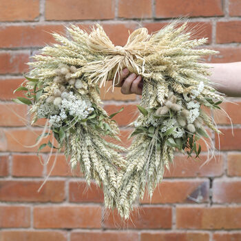 Woodland Dried Flower Heart Wreath, 2 of 9