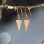 Modern Triangle Earrings In Gold, Silver, Rose Gold, thumbnail 4 of 11