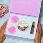 Spa Gift Set For Women / Rose Candle With Rose Quartz Crystals And Flowers, Shower Steamers, English Rose Essential Oil, thumbnail 1 of 9