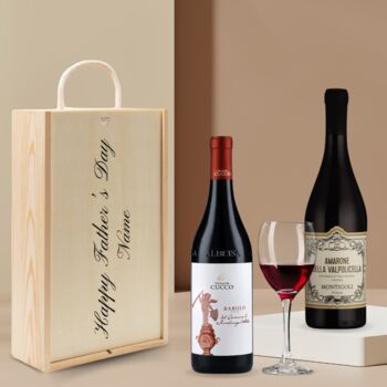 Personalised Amarone And Barolo Red Wine Gift Set, 2 of 6