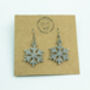 Snowflake Glitter Earrings, thumbnail 6 of 10