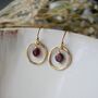 Garnet Filled Gold Earrings, thumbnail 1 of 4