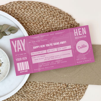 Hen Party Surprise Scratch Off Boarding Pass, 3 of 11
