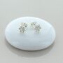Petite Flower Shaped Pearl Earrings, thumbnail 1 of 3