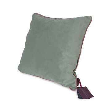 Seafoam Green Velvet Cushion And Sheep's Wool Inner By Green&Heath