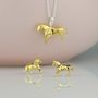 Sterling Silver And Gold Plated Origami Horse Earrings, thumbnail 4 of 6