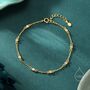 Sterling Silver Extra Delicate Pink Cz Bezel Bracelet, thumbnail 1 of 12