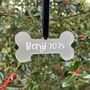 Personalised Dog Bone Christmas Decoration, thumbnail 1 of 4