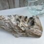 Molten Glass Round Bowl On Whitewashed Teak Root Base, thumbnail 4 of 8